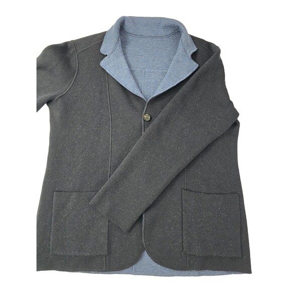 Maurizio Baldassari Brera Reversible Knit Wool Swacket Blazer Cardigan 52 M - Picture 7 of 16